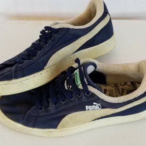 Vintage Puma Skate Super Court Suede Blue Shoes Sneakers Size 7.5